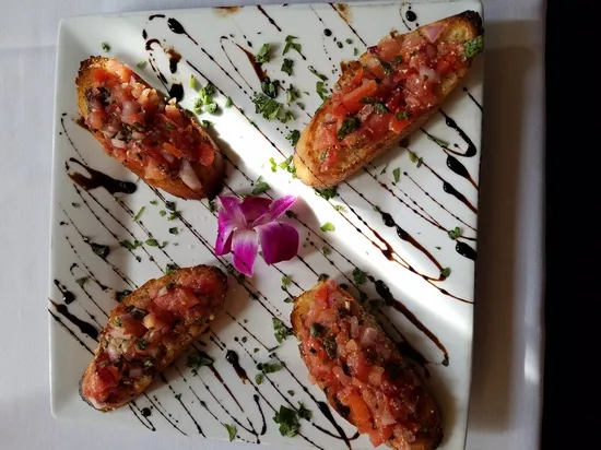 Fresh bruschetta appetizer at Michael's Trattoria Italian restaurant Wallingford CT